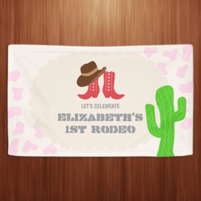First Rodeo Girl 1st Birthday Banner (Creator Uploaded)