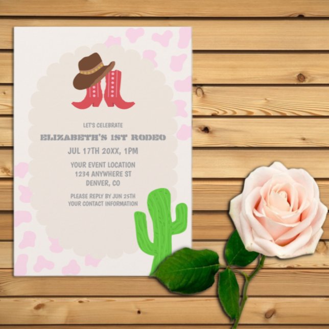 First Rodeo Girl 1st Birthday Invitation (Creator Uploaded)