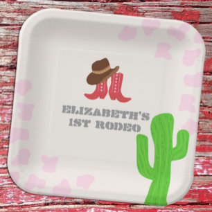First Rodeo Girl 1st Birthday Paper Plates