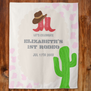 First Rodeo Girl 1st Birthday Tapestry