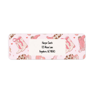 First Rodeo Girls Return Address Label
