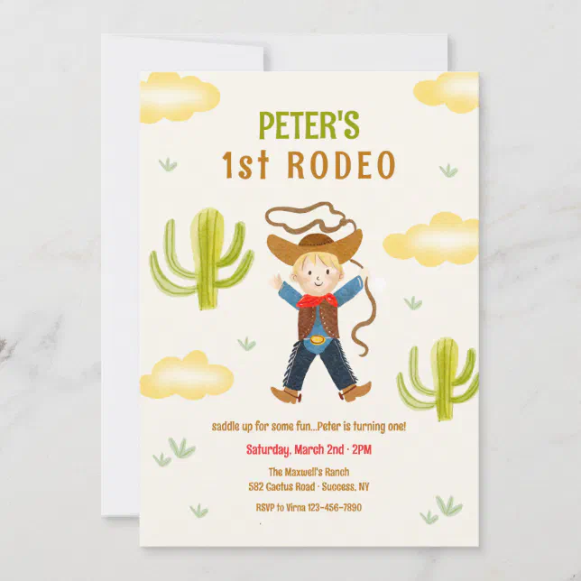 First Rodeo Invitation | Zazzle