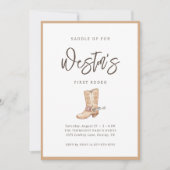 First Rodeo Neutral Southern Cowboy Birthday Invitation | Zazzle