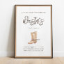 First Rodeo Neutral Southern Cowboy Birthday Poste Poster