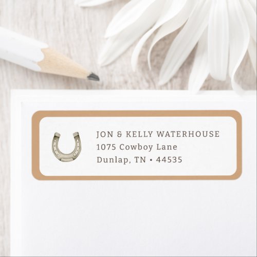 First Rodeo Neutral Southern Cowboy Return Address Label