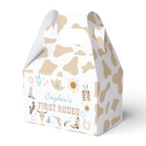 First Rodeo Pastel First Birthday Favor Boxes