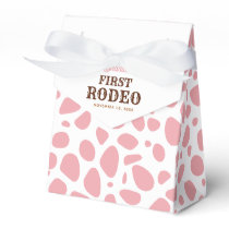 First Rodeo Pink Wild West Girl 1st Birthday Favor Boxes