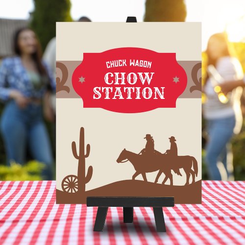 First Rodeo Red Chuck wagon chow station Sign