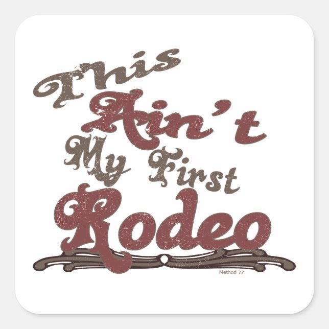 First Rodeo Square Sticker (Front)