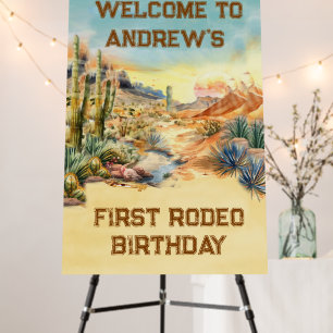 First Rodeo Welcome Sign Template