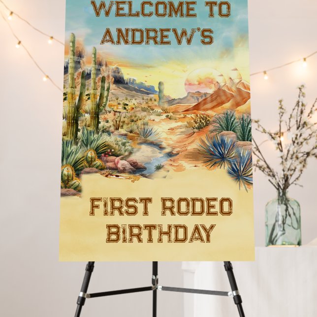First Rodeo Welcome Sign Template (In Situ (Stand))