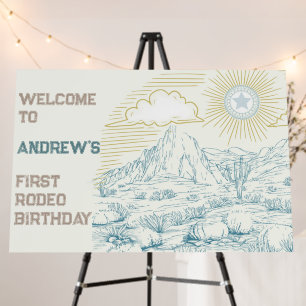 First Rodeo Welcome Sign Template