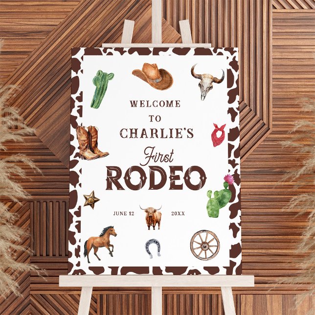 First Rodeo Western 1st Birthday Welcome Sign (Creator Uploaded)