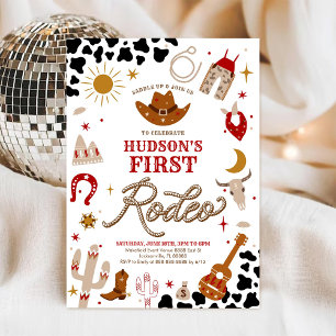 First Rodeo Western Birthday Invitation