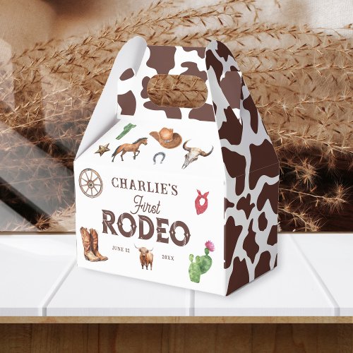 First Rodeo Western Boy 1st Birthday  Favor Boxes