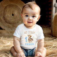 First Rodeo Western Cowboy 1st Birthday