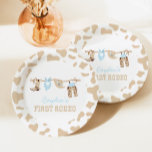 First Rodeo Western Cowboy 1st Birthday Paper Plat Paper Plates<br><div class="desc">First Rodeo western cowboy 1st birthday party theme.</div>