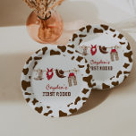 First Rodeo Western Cowboy 1st Birthday Paper Plates<br><div class="desc">First Rodeo western cowboy 1st birthday party theme.</div>