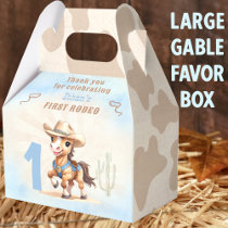 First Rodeo Western Cowboy Boy Large Favor Box