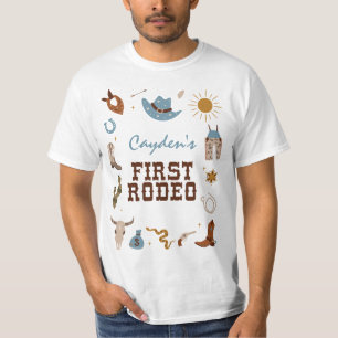 First Rodeo western cowboy first birthday T-Shirt
