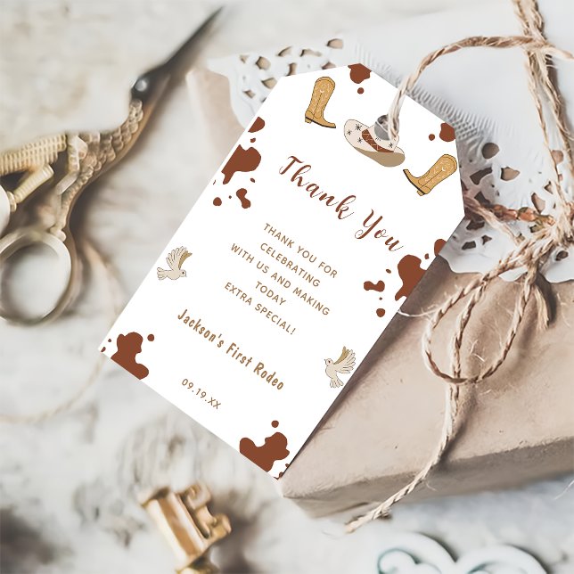 First Rodeo Western Cowboy Gift Tags (Creator Uploaded)