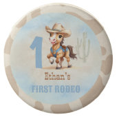First Rodeo Western Cowboy Horse 1st Birthday Chocolate Covered Oreo (Front)