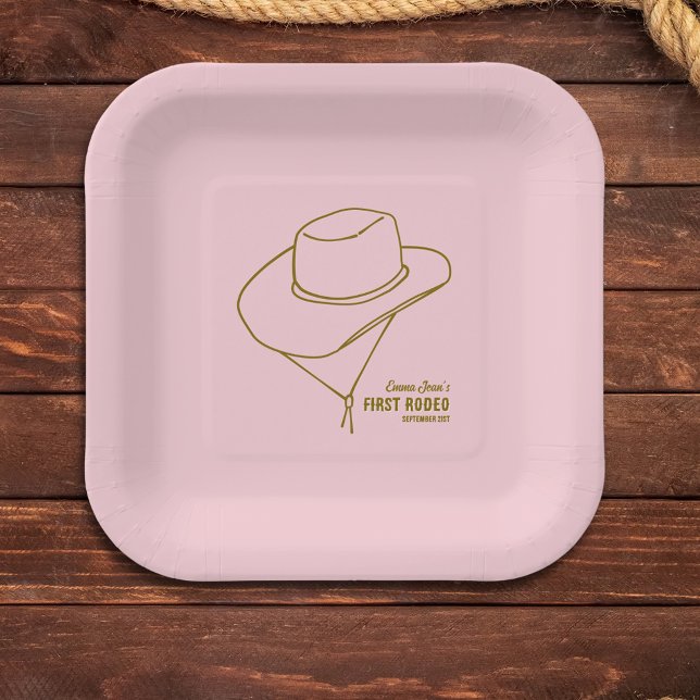 First Rodeo Western Pink Cowgirl 1st Birthday Paper Plates (First Rodeo Western Pink Cowgirl 1st Birthday Paper Plates
)