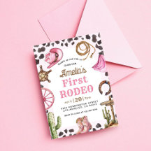 First Rodeo Wild West Cowgirl Birthday