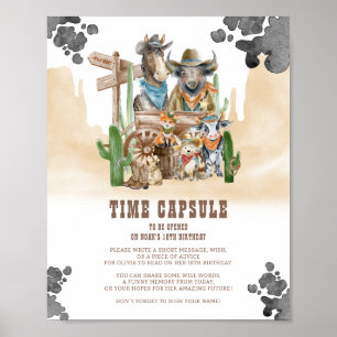 First Rodeo Wild West Time Capsule Sign