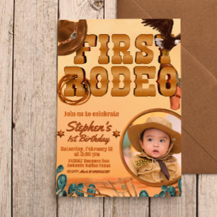 First Rodeo with Photo Invitation