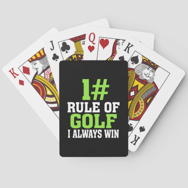 First Rule Of Golf Poker Cards (Back)
