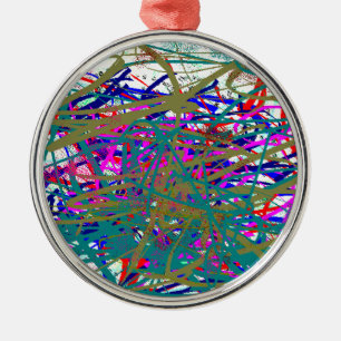 First Scrawl of Famous Digital Artist ;) Kids Art Metal Ornament