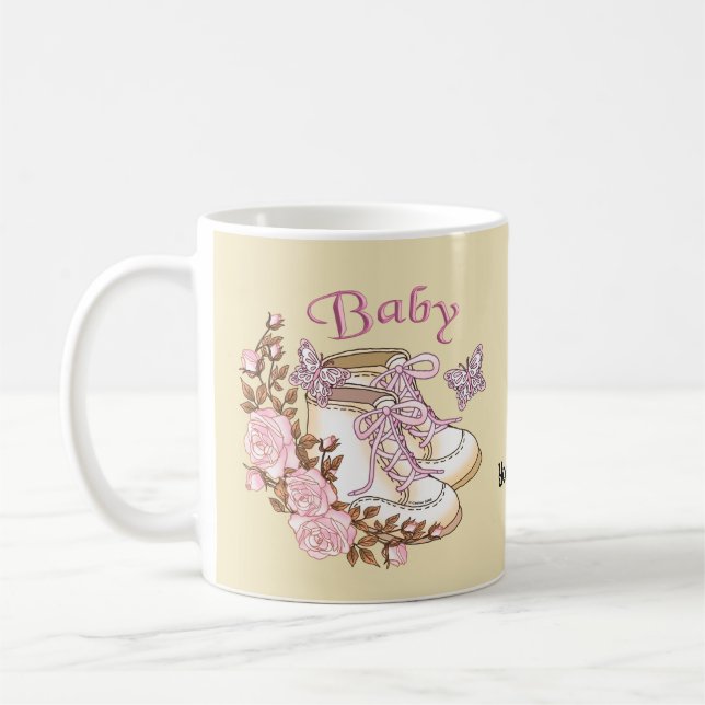 First Shoes Baby Girl Mug (Left)