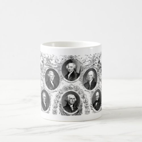 First Six US Presidents Coffee Mug