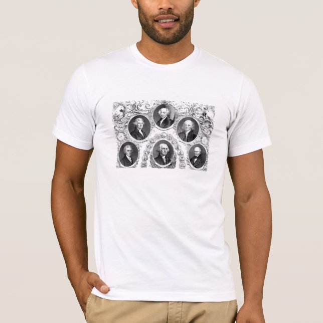 First Six U.S. Presidents T-Shirt (Front)