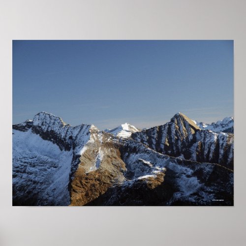 First snow on the mountains poster