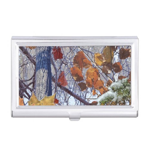 First Snow Winter Camouflage Decor Business Card Holder