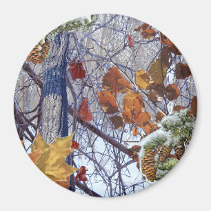 First Snow Winter Camouflage Decor Magnet