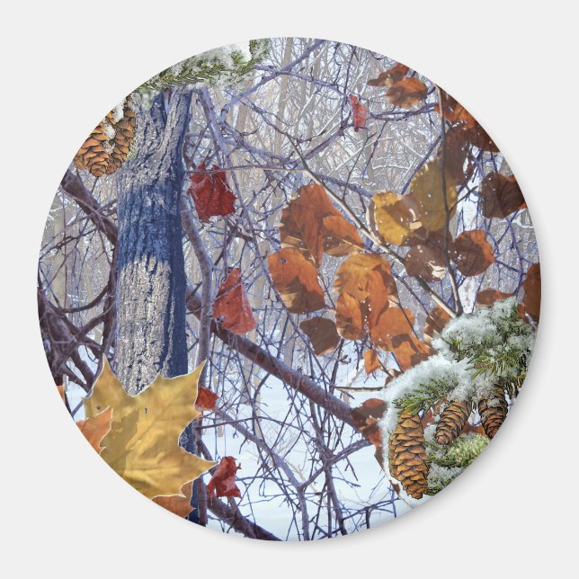 First Snow Winter Camouflage Decor Magnet (Front)