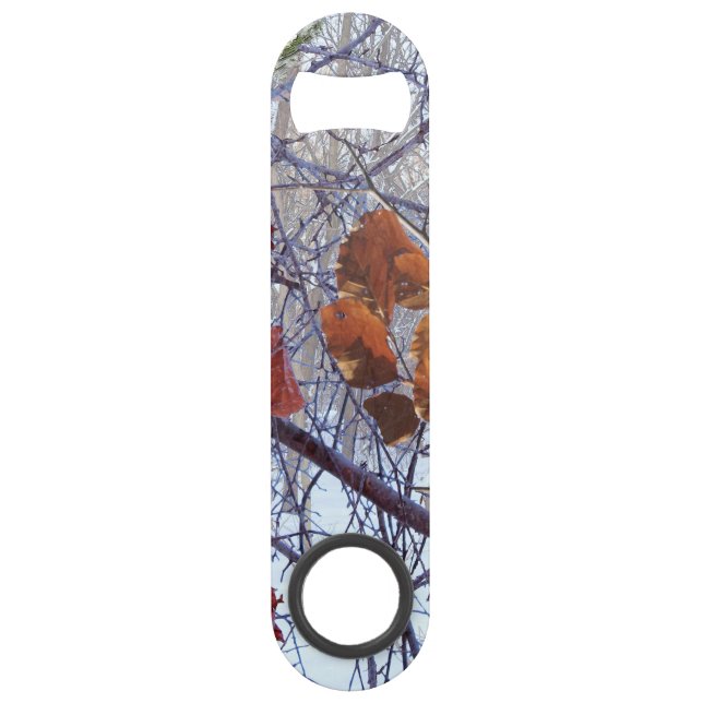 First Snow Winter Camouflage Decor Speed Bottle Opener (Front)