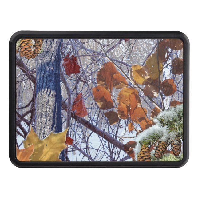First Snow Winter Camouflage Decor Tow Hitch Cover (Front)
