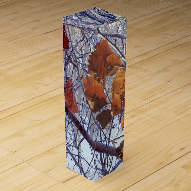 First Snow Winter Camouflage Decor Wine Box (Front)