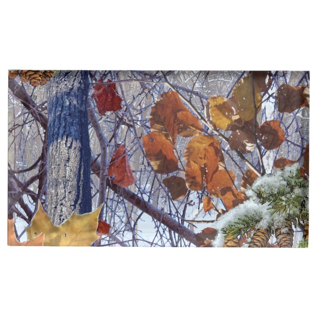 First Snow Winter Camouflage Print Table Number Holder (Front)