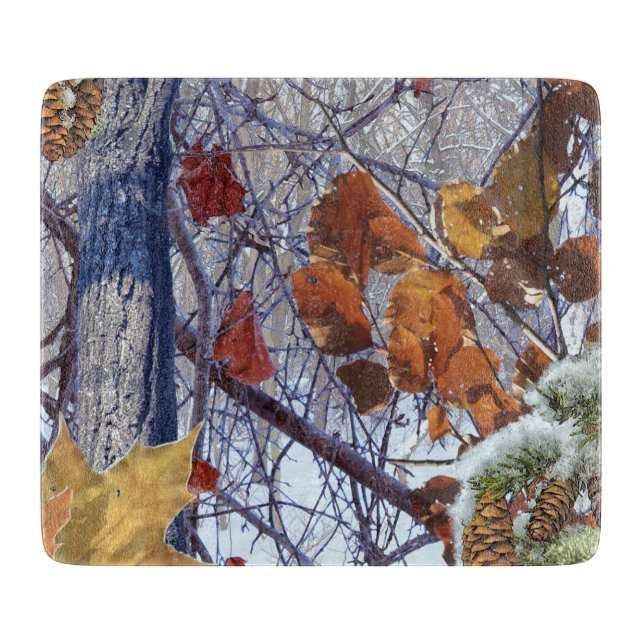 First Snow Winter Camouflage Style Cutting Board (Front)