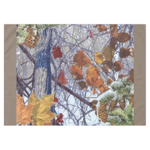 First Snow Winter Scene Camouflage Painting Tablecloth