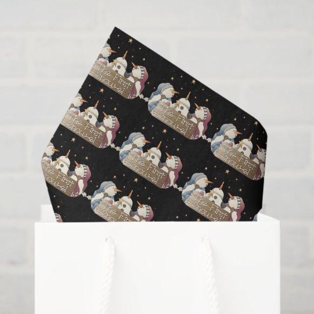 First snowel Snowman tissue paper (Gift Bag)