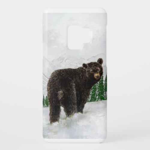 First Snowfall Black Bear Mountain Wilderness Case_Mate Samsung Galaxy S9 Case