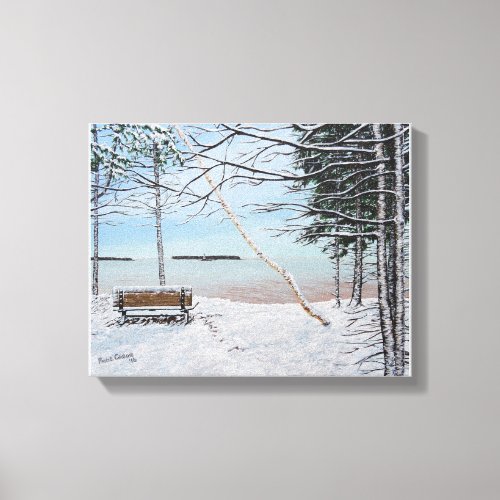 First Snowfall Stretched Canvas Print