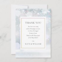 First Snowflakes Baby Shower Poem Thank You Card