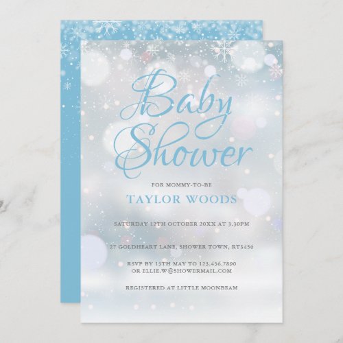 First Snowflakes Baby Shower  Sprinkle Invitation